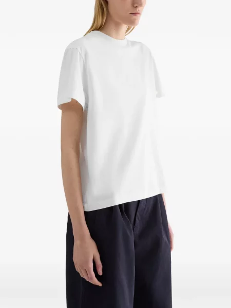 Tricou Jil Sander cu decolteu rotund alb