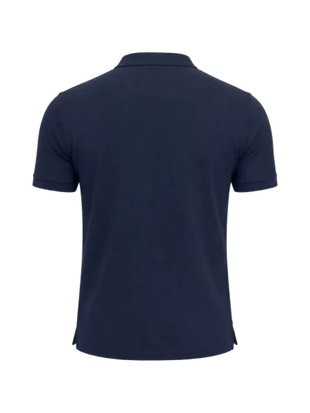 Tricou polo Guess cu autograf albastru