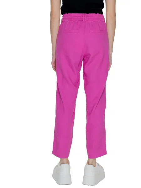 Lniane spodnie Only czarne