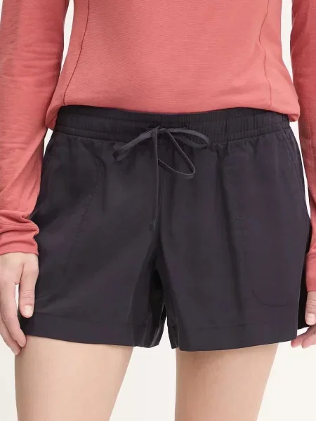 Jack Wolfskin szorty Montero granatowy gładkie high waist