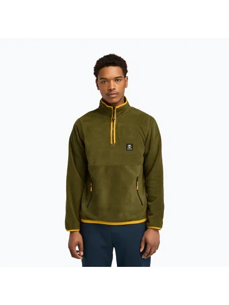 Мъжки суитшърт Timberland Polar Zip Fleece dark olive зелено