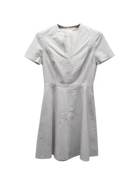 Rochie mini Tory Burch cu dungi de costum alb