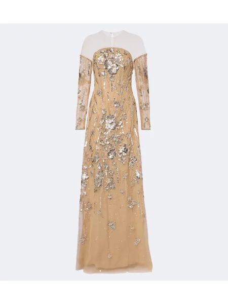 Rochie Georges Hobeika din tul bej