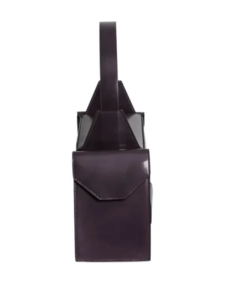 Geanta de piele Merryl Tielman din piele violet