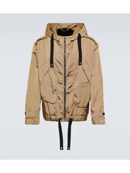 Jakna Versace s kapuco rjava