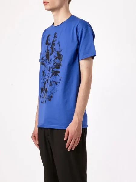 Tricou Leclaireur cu imagine cu imprimeu abstract albastru