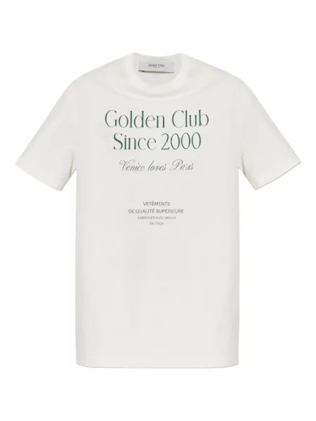 Tricou Golden Goose cu imagine alb