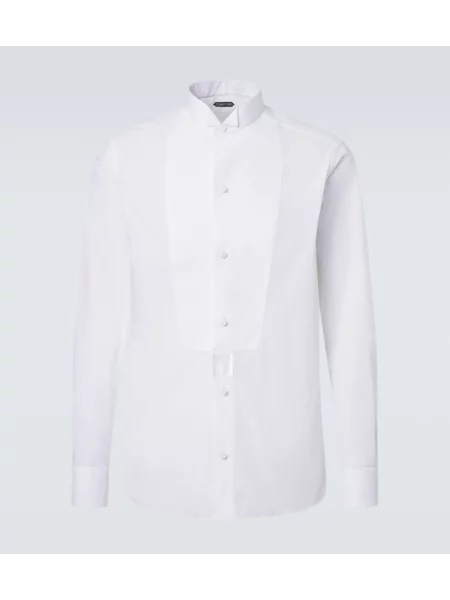 Cămașă Tom Ford din poplin alb