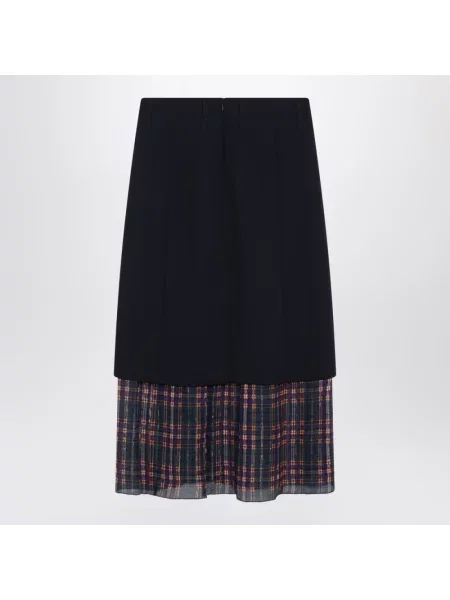 Spódnica Dries Van Noten niebieska