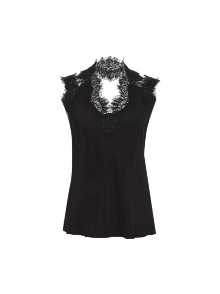 Jedwabny top Gold Hawk czarny