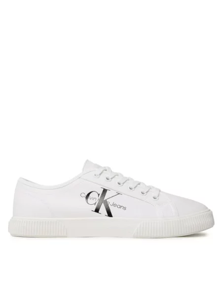 Calvin Klein Jeans Tenis superge Essential Vulcanized 1 bela