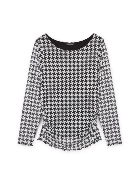 Bluzka Fiorella Rubino w pepitkę czarna