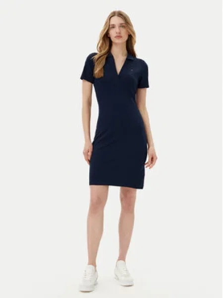 Tommy Hilfiger Každodenní šaty Tmavomodrá bílé