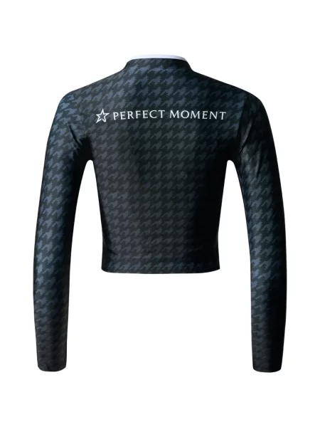 Dugo top Perfect Moment s houndstooth uzorkom sa dugačkim rukavima crna