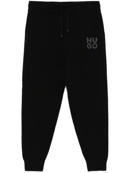 Pantaloni Hugo din jacard negru