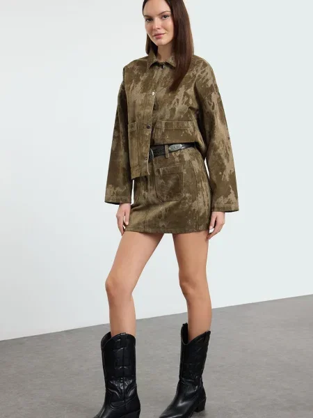 Trendyol Fustă kaki / oliv