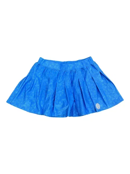 Mini fusta mini Chrome Hearts cu model floral mini albastru