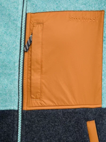 Спортивна кофта Smartwool візерунок бірюзовий