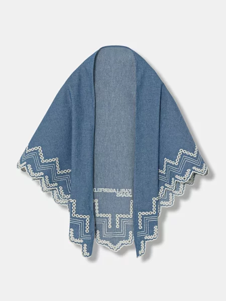 Fular Karl Lagerfeld Jeans albastru