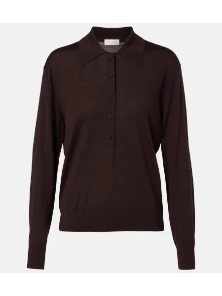 Vlněné polotričko Dries Van Noten hnědé