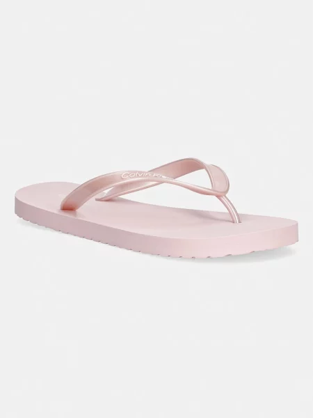 Calvin Klein žabky FLIP FLOP TPU METALLIC růžové