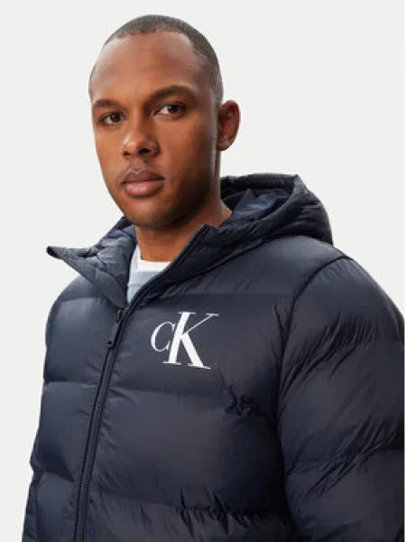 Calvin Klein Jeans Žieminė striukė Tamsiai mėlyna balta