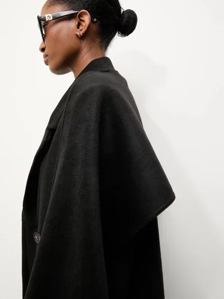 Шерстяное пальто Answear.lab черное
