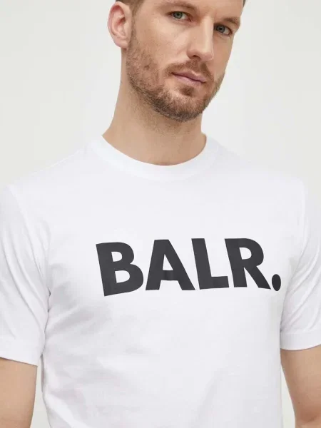 BALR. tricou din barbati alb cu imprimeu negru