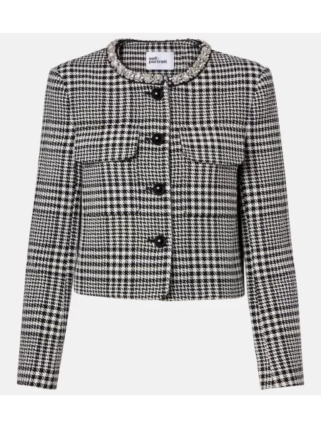 Geacă Self-portrait negru