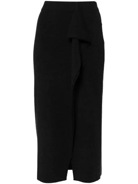 Fustă midi P.a.r.o.s.h. drapată până la genunchi gri