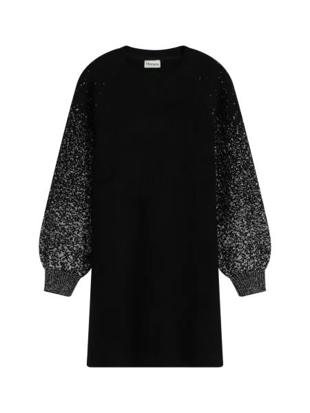 Bonprix Rochie tricotat gri negru