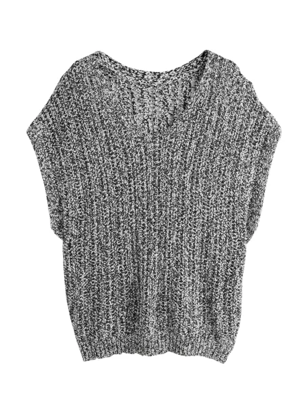 Next Pulover gri metalic alb