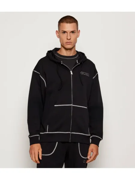 Guess Underwear Hanorac F-ZIP negru