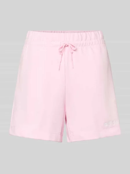 Szorty z elastycznym pasem i tunelem Adidas Sportswear różowe