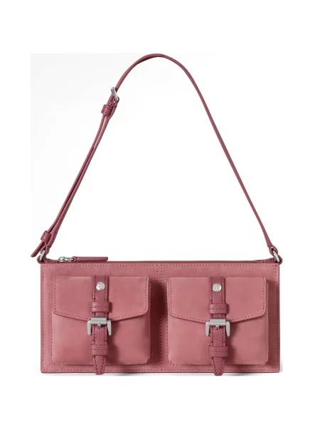 Велурена чанта Mulberry розово