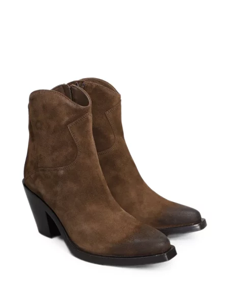 Botine Ash din piele de căprioară maro