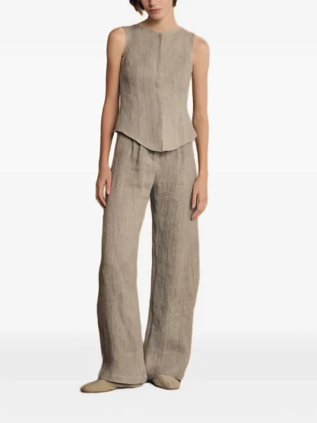 Pantaloni Cortana de in cu dungi albastru