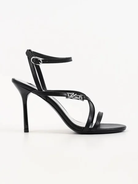 Usnjeni sandali Karl Lagerfeld Sarabande črna