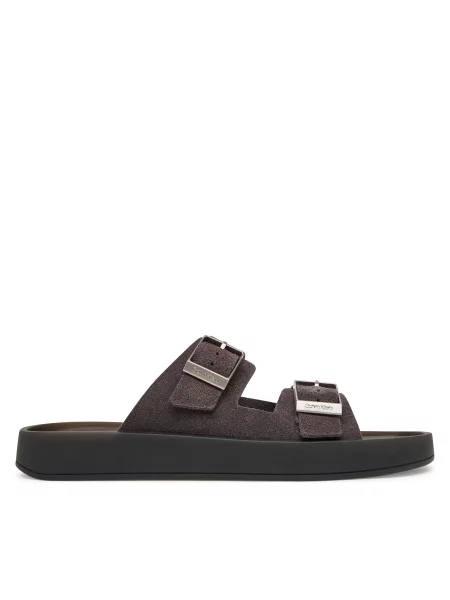 Natikače Calvin Klein Ergon Double Bar Sandal Su smeđa