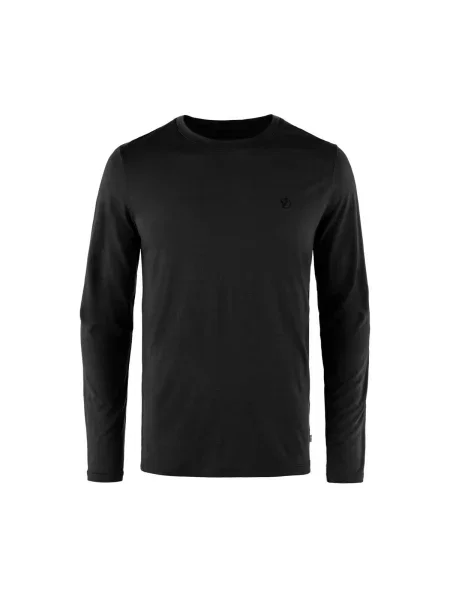 Tricou mânecă lungă Fjallraven negru