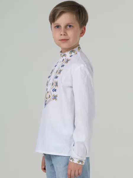 Детская рубашка Folk Moda белая