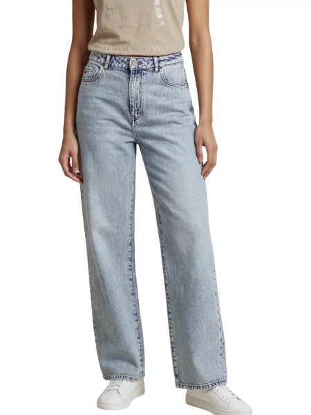 Blugi drepți Armani alb