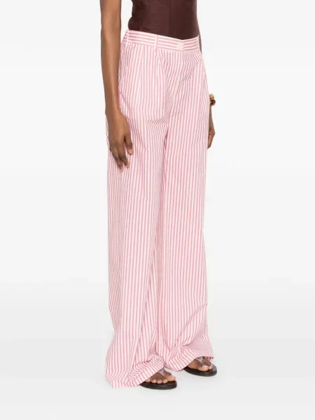 Pantaloni Ermanno Firenze cu dungi roz