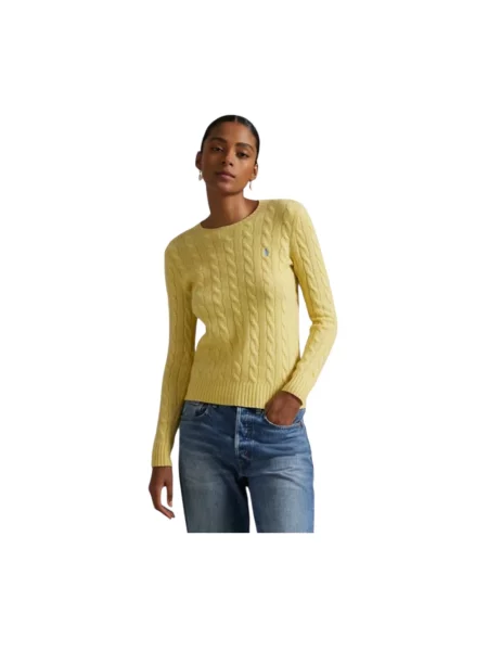Sweter Polo Ralph Lauren z logo żółty