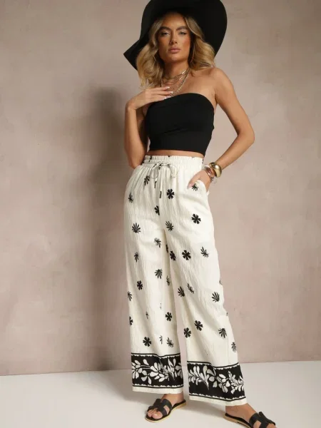 Pantaloni Nimilassa deschis bej