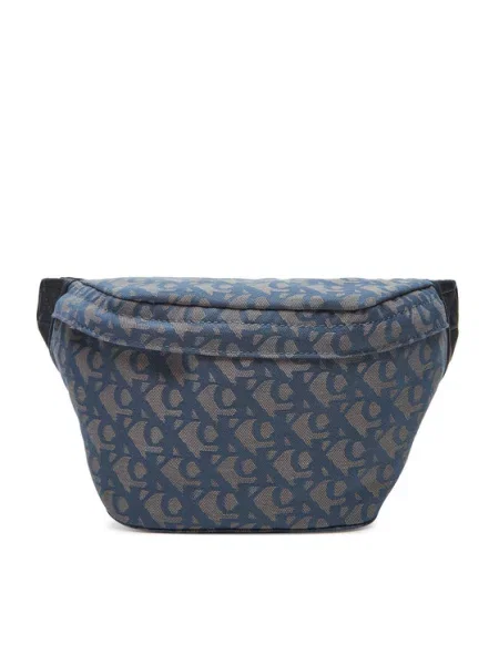 Calvin Klein Jeans Ledvinka Unstructured Monogram Waistbag Světle modrá černá