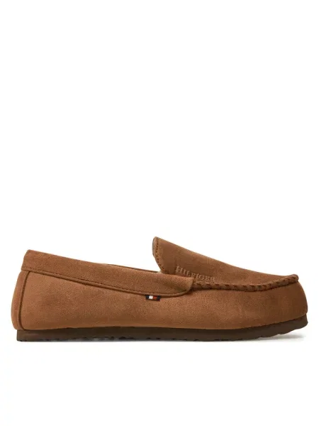 Kapcie Tommy Hilfiger brązowe