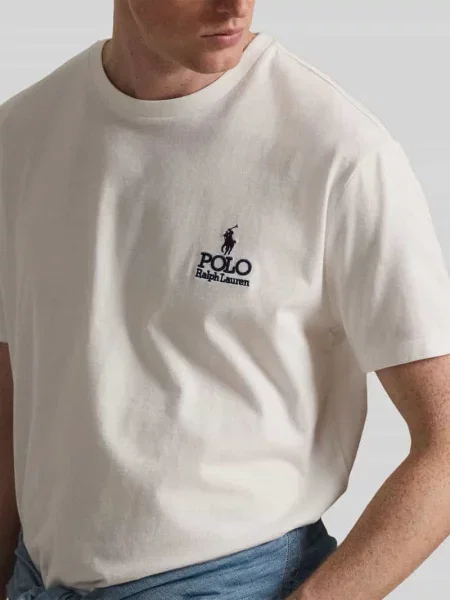 T-shirt o kroju relaxed fit z czystej bawełny z wyhaftowanym logo Polo Ralph Lauren biała