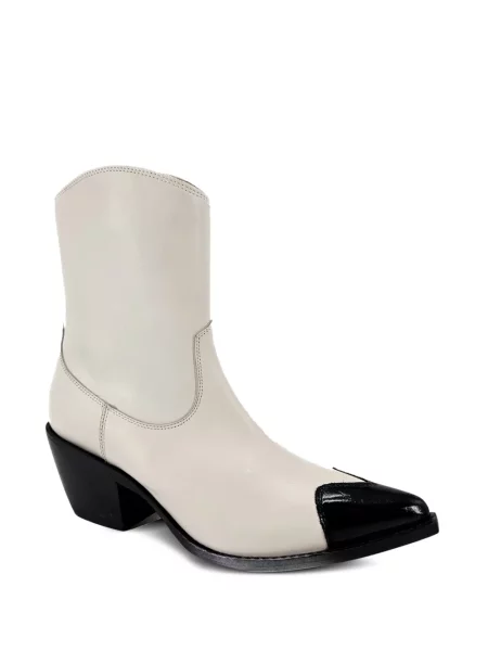 Botine Madison.maison cu motiv cu inimi cowboy alb