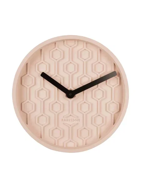 Karlsson ceas de perete Honeycomb roz